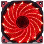 15 LED Illuminated Computer Cooler 120mm 12cm 4 + 3 Pin Cooling Fan Ultra Silent Red Gaming